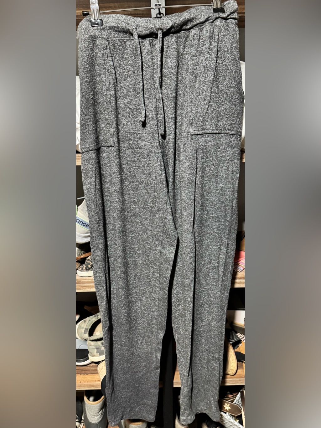 Women's Cozy Gray Drawstring Lounge Pants